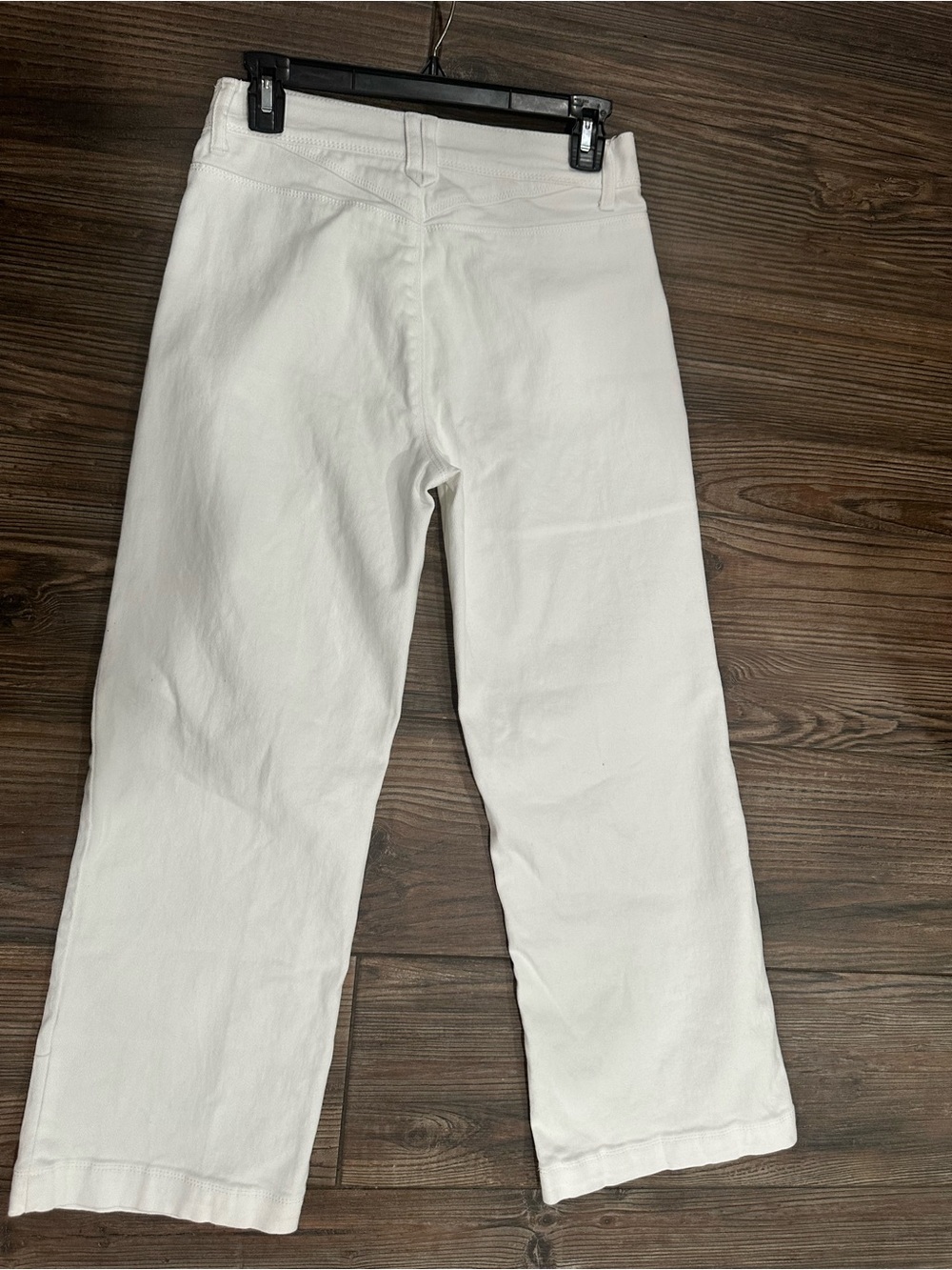 Curve Appeal White High Rose Wide-Leg Jeans with Braided Pocket Detail - Picture 16 of 16